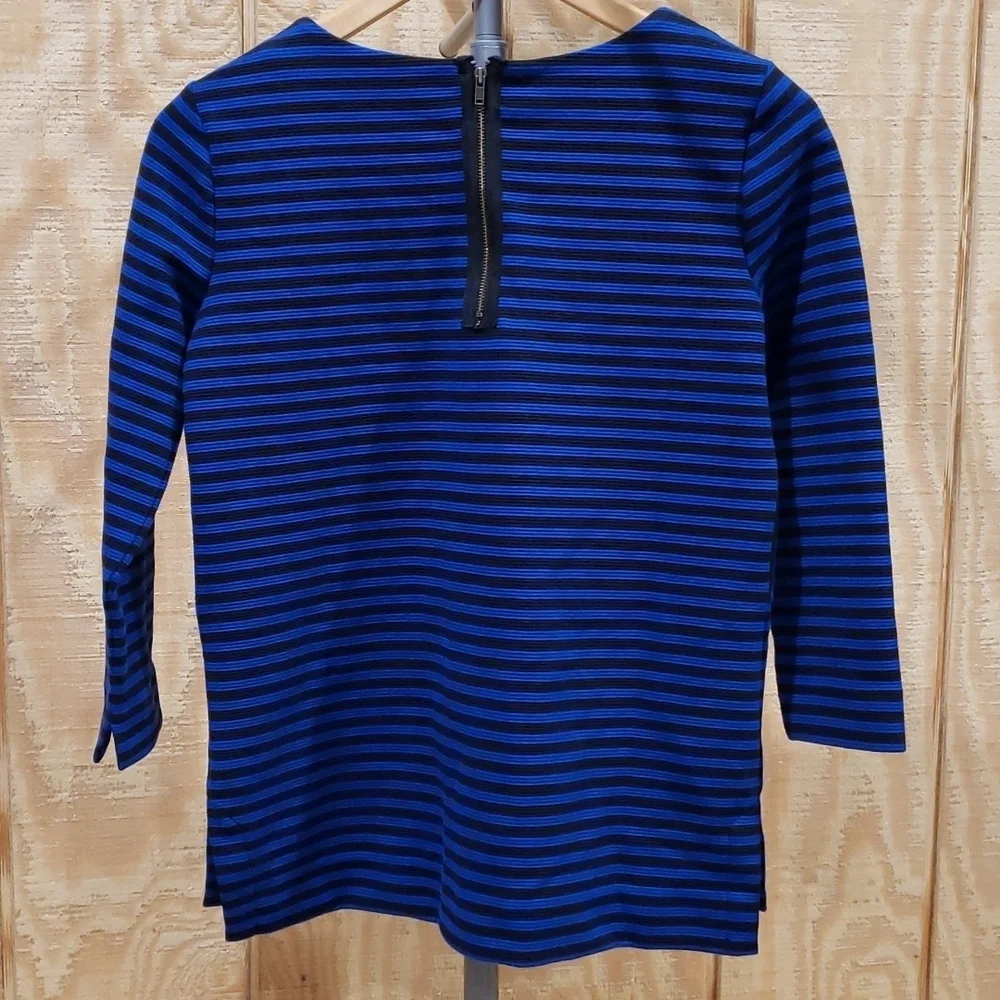Madewell Gallerist Blue Black Striped Top Size XS - Picture 4 of 4